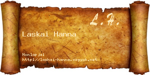 Laskai Hanna névjegykártya